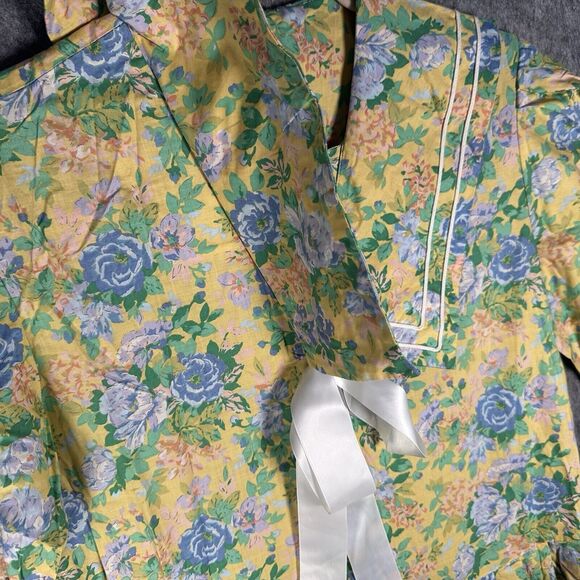 Vintage Laura Ashley Floral Maxi Dress Sailor Collar Prairie 80s - Picture 4 of 12